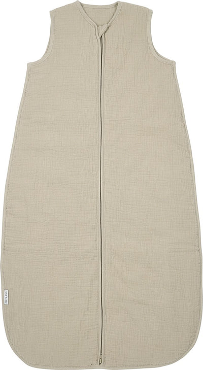 Meyco baby uni baby slaapzak gevoerd - pre-washed hydrofiel - sand - 70cm - 2.0 tog