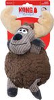 Kong sherps floofs big moose hondenspeeltje | pluche eland met ribfluweel details