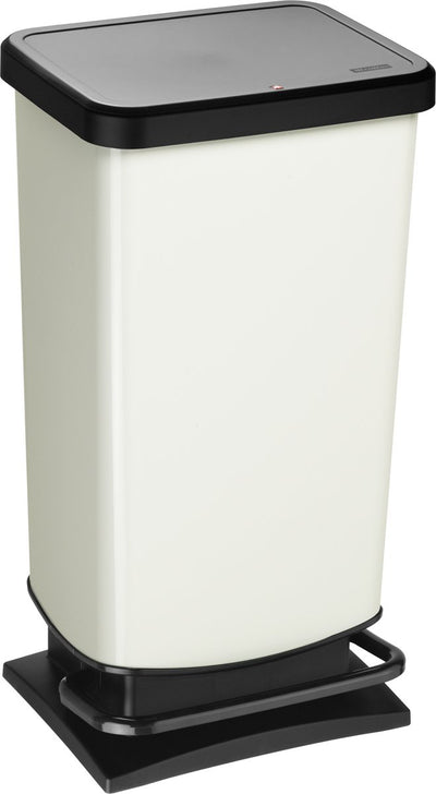 Rotho paso pedaalemmer - prullenbak 40l - bpa vrij - wit metallic