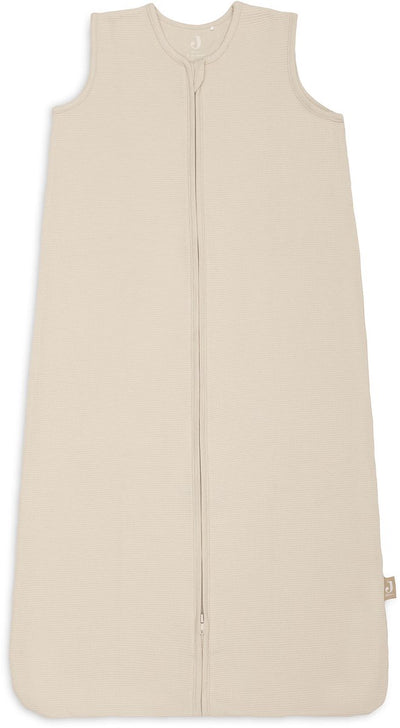 Jollein slaapzak baby mouwloos 90cm - jersey - little waffle sand