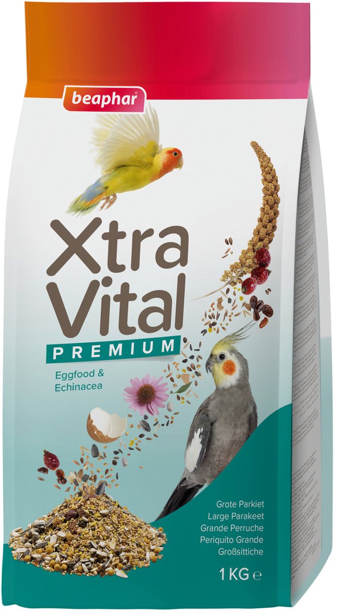 Xtravital xtra vital grote parkietenvoer - vogelvoer - 1 kg