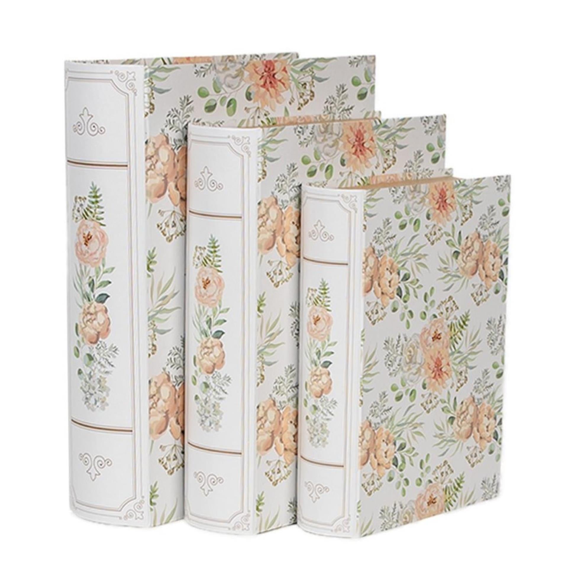 Clayre eef opbergboeken bloem set a 3