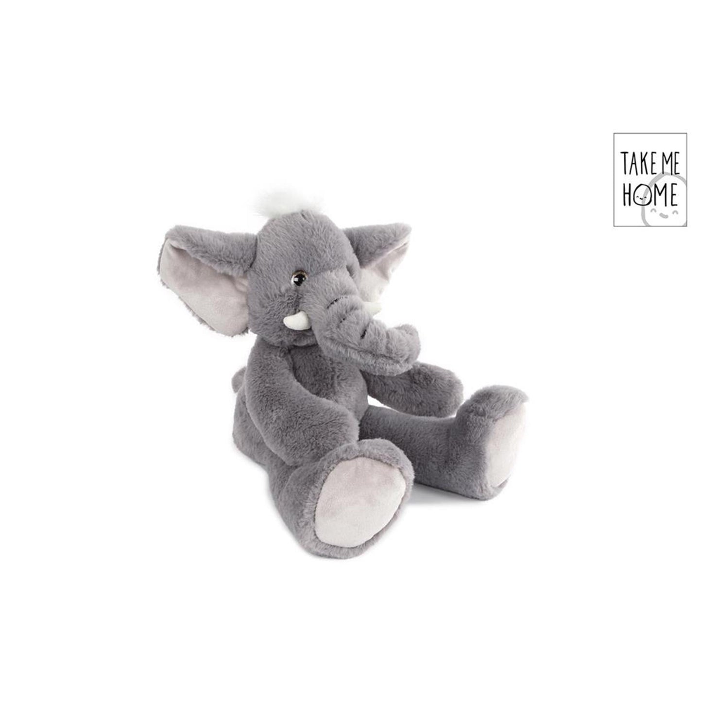 Take me home olifant pluche s grijs 22cm
