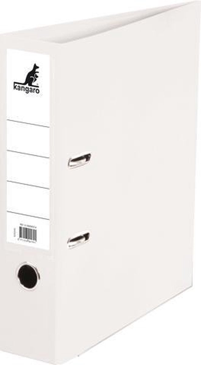 Kangaro ordner - a4 - 2-rings - wit - 75mm - k-3000k014
