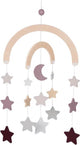 Goki mobiel: maan en sterren lifestyle mauve 39x45cm, hout
