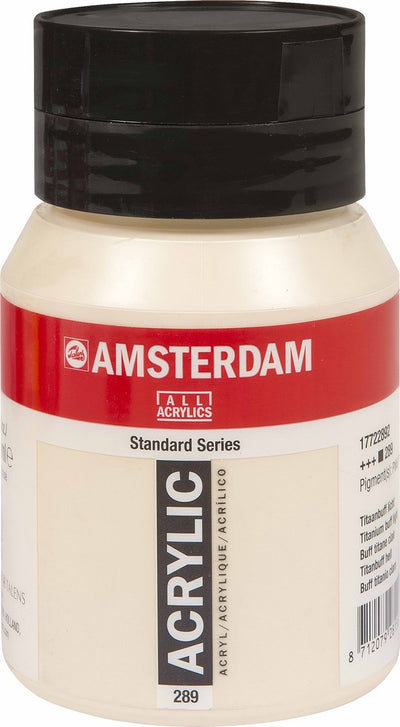 Amsterdam standard series acrylverf pot 500 ml titaanbuff licht 289