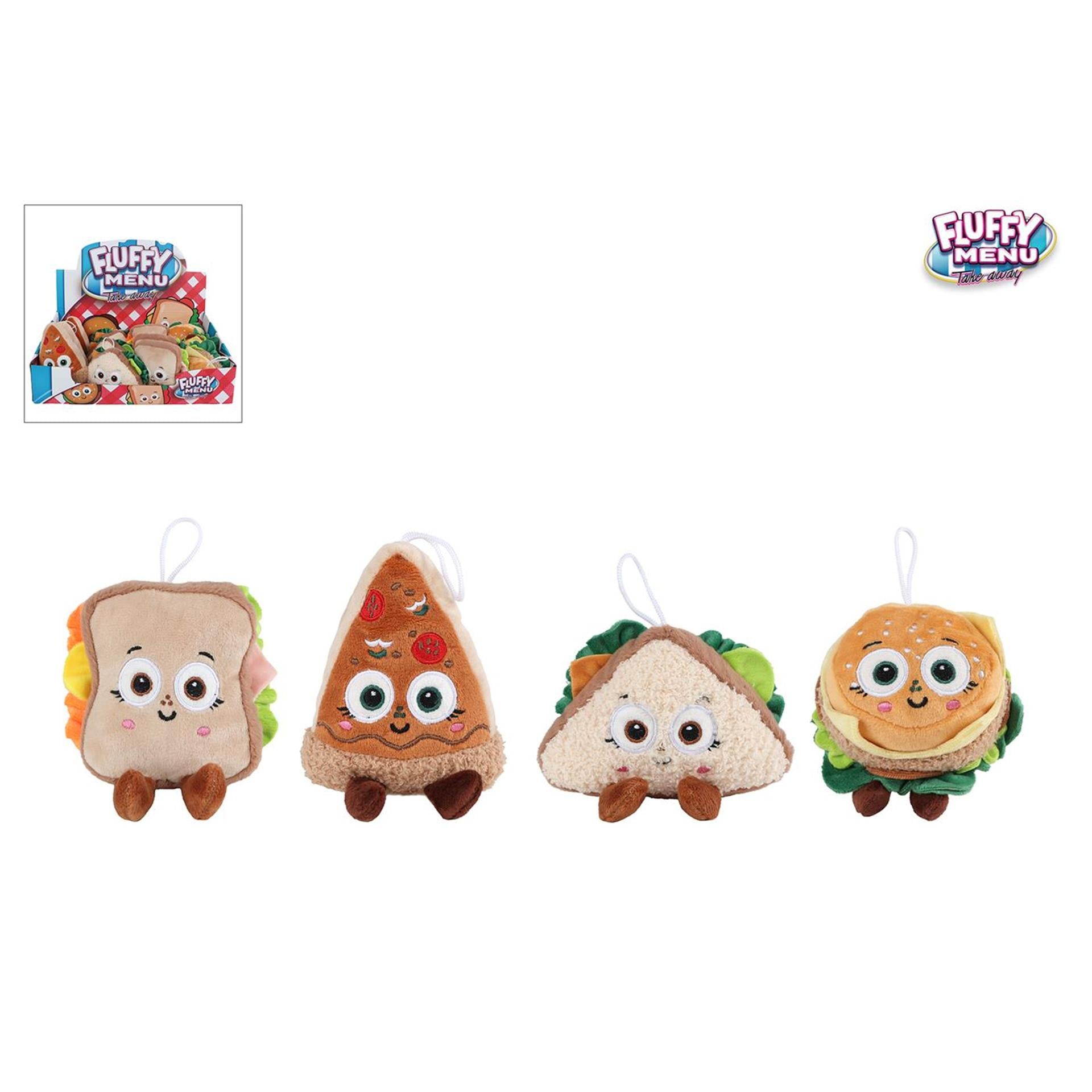 Take me home fluffy menu food pluche 4ass 13cm