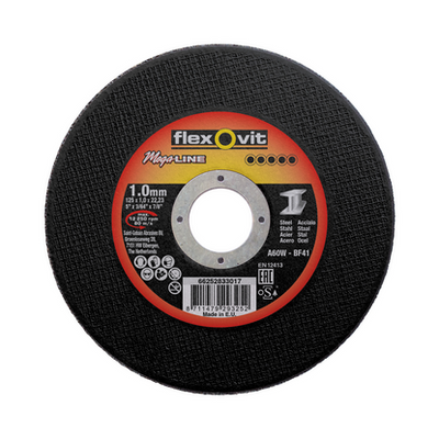 Flexovit dss mega-line 125x1.0x22.23 a60w t41 staal | 25 stuks