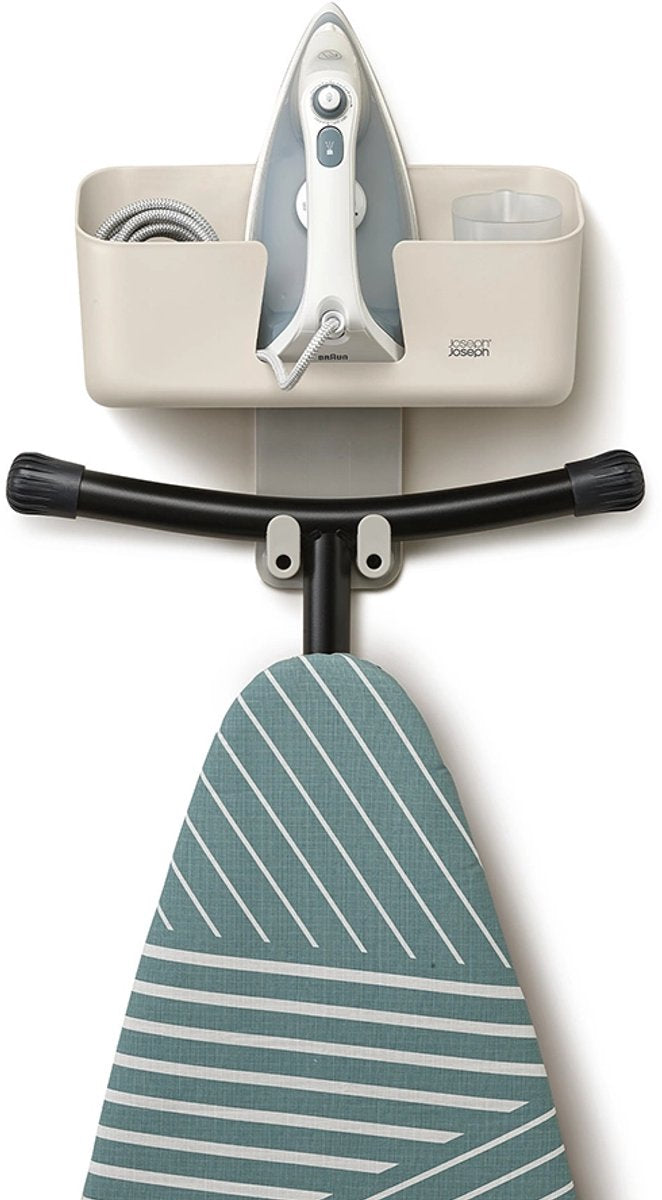 Joseph joseph - ironhub strijkijzer en strijkplank organizer met wandbevestiging - polypropyleen - crème -