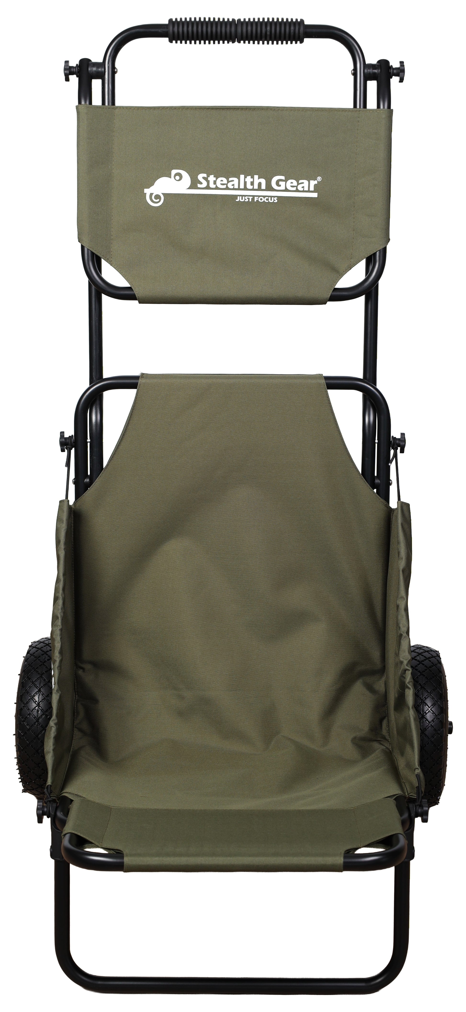 Stealth gear transport trolley m2 bosgroen met zonnedak