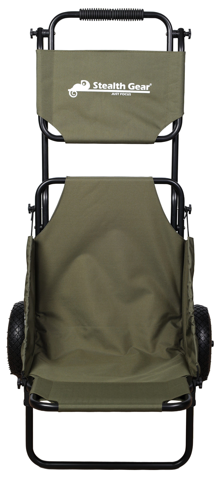 Stealth gear transport trolley m2 bosgroen met zonnedak