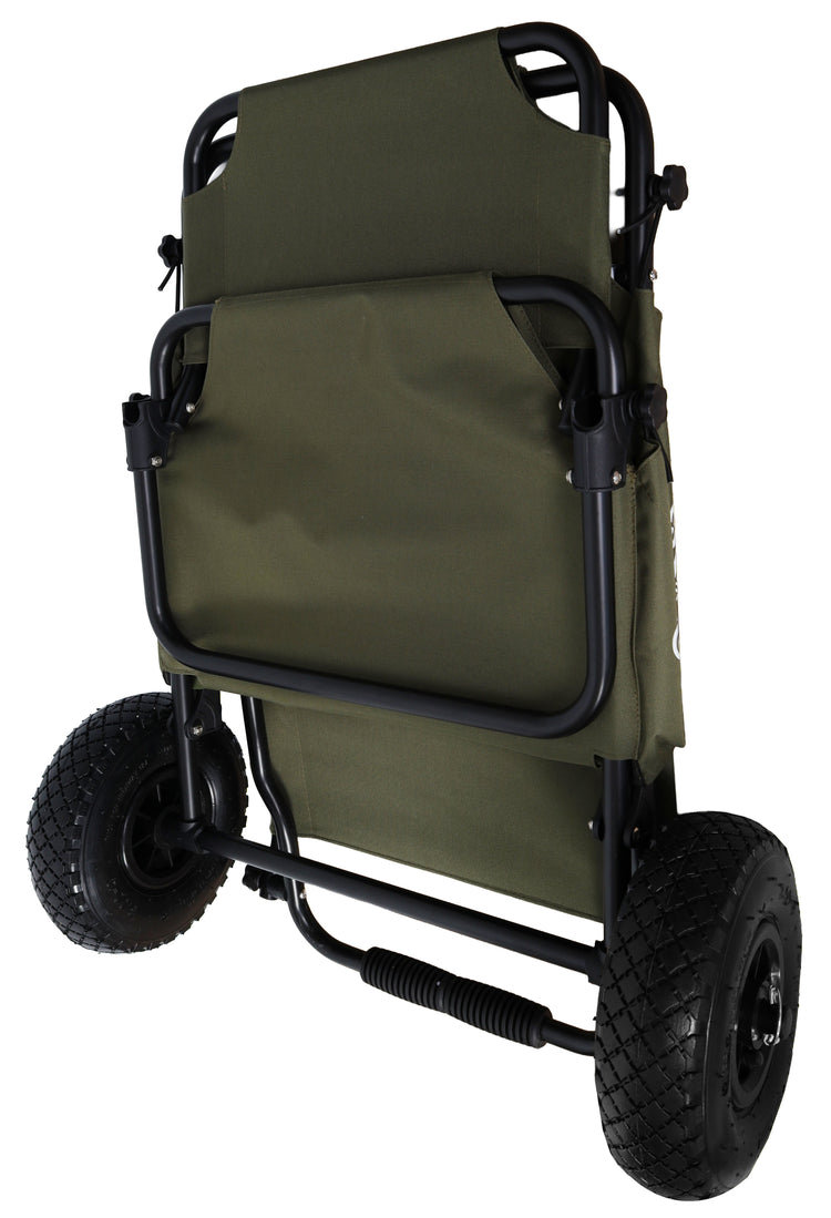 Stealth gear transport trolley m2 bosgroen met zonnedak
