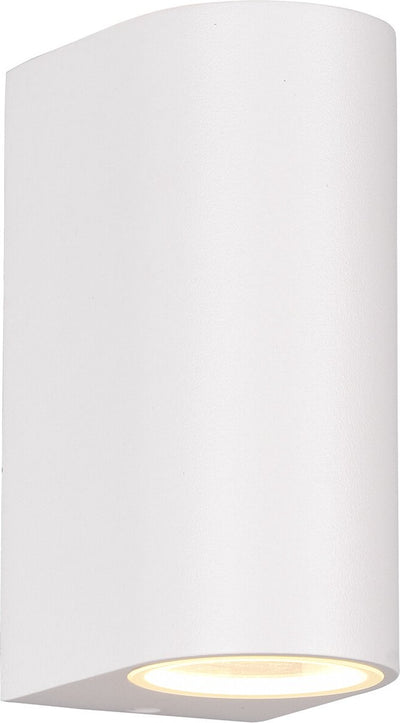Trio roya - wandlamp - wit mat - excl. 2x gu10 4,9 w - bewegingssensor - buitenverlichting - ip44