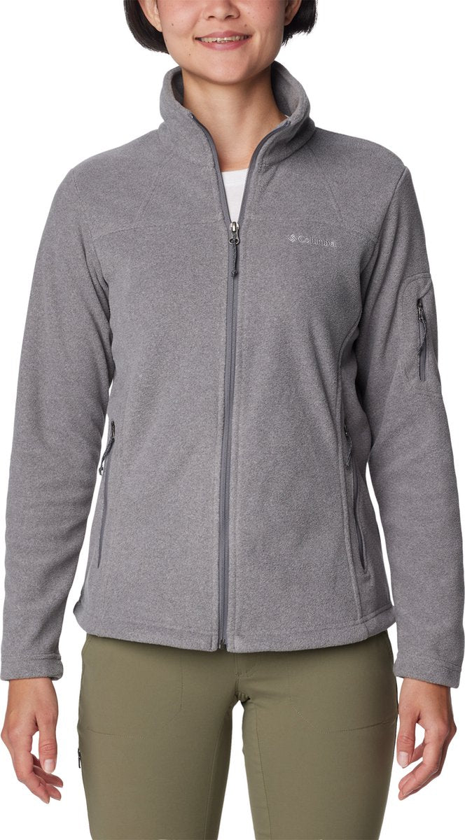 Columbia fast trek™ ii jacket fleece vest - fleecevest voor dames - outdoorvest - grijs - maat l