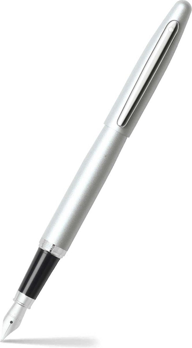 Sheaffer vulpen - vfm - zwart en zilver met chroom - penpunt m - schrijfkleur zwart - sf-e0940053