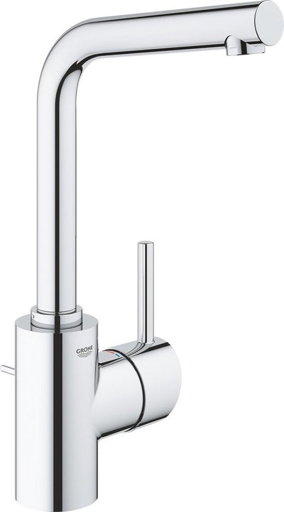 Grohe concetto l wastafelkraan - lood- en nikkelvrij water - hoge uitloop - met klikwaste - chroom - 23851003