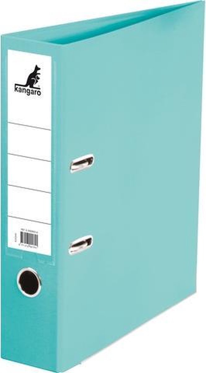 Kangaro ordner - a4 - 2-rings - turquoise - 75mm - k-3000k044