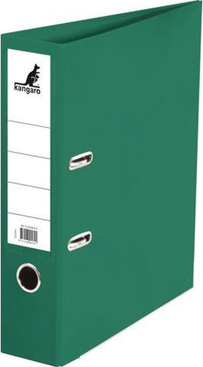 Kangaro ordner - a4 - 2-rings - groen - rugbreedte 75mm - k-3000k144