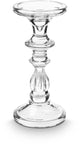 Vtwonen - kandelaar - transparant - glas - 10x21cm