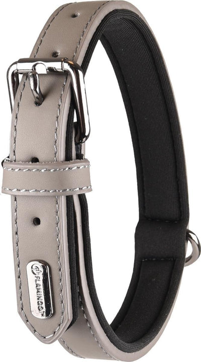 Flamingo binti met neopreen - halsband honden - halsband binti grijs xxl 52-62cm 30mm - 1st - 123384 - 1st