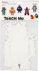 Creotime robots teach me 22,5 - 24 cm karton wit 16 stuk