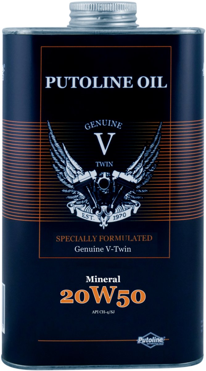 Putoline genuine v-twin mineral 20w50 olie 4t 1 liter blik