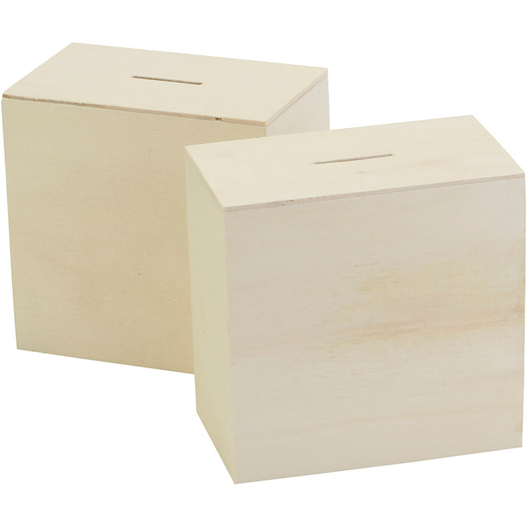 Creativ company http: www.cchobby.nl houten-spaarpot-afm-10x10x6-cm-10-stuk-1-doos