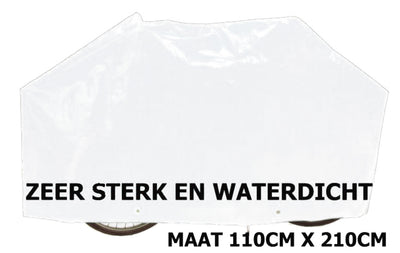 Vk fietsbeschermhoes (2) classic wit met ringen