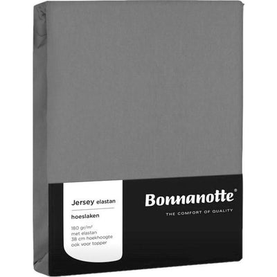 Bonnanotte hoeslaken jersey midden grijs 90x200cm