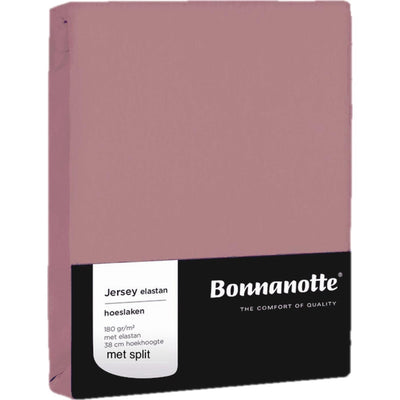 Bonnanotte hoeslaken jersey oud roze 90x200cm