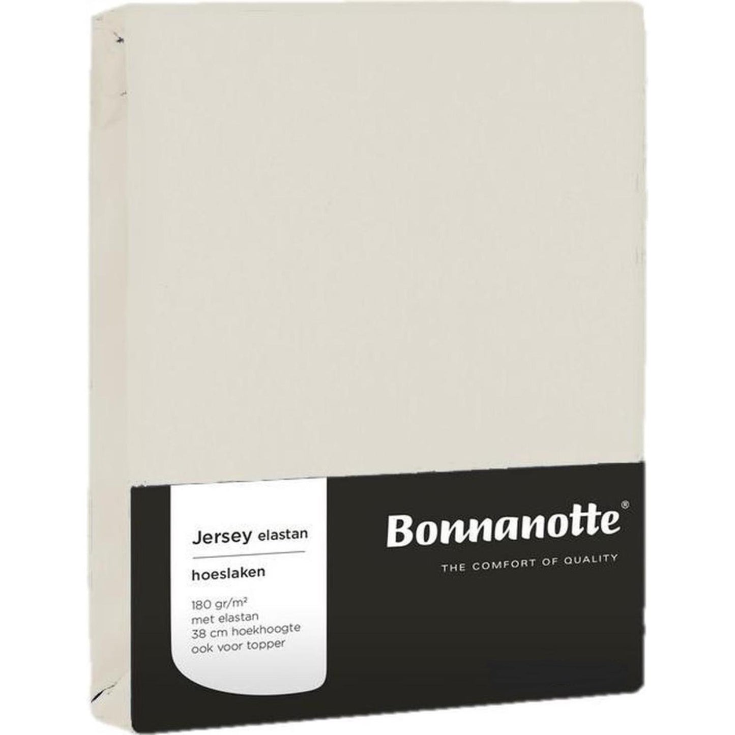 Bonnanotte hoeslaken jersey elastan off white 90x200cm