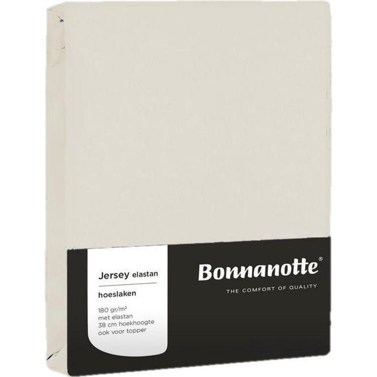 Bonnanotte hoeslaken jersey elastan off white 90x200cm