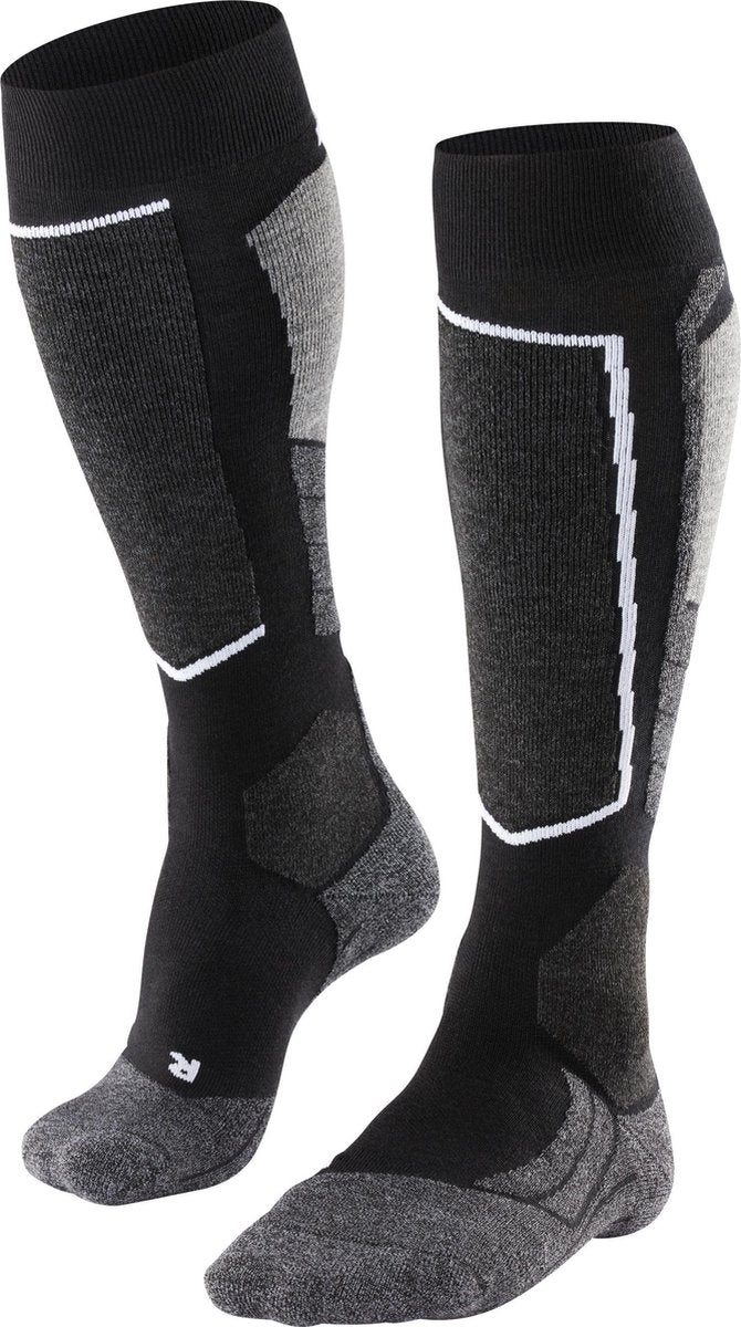 Falke sk2 warm dik wol functioneel materiaal skisokken dames zwart - maat 35-36