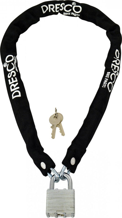Dresco kettingslot 90cm - rond 5mm - zwart