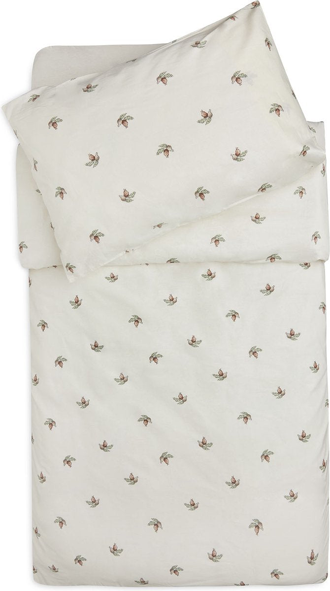 Jollein - dekbedovertrek met sloop 100x140cm - dekbed ledikant, dekbedovertrek baby - rosehip