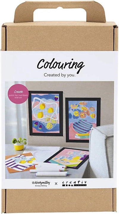 Creativ company hobbyset kleuren schilderen volgens cijfers markeerstiften