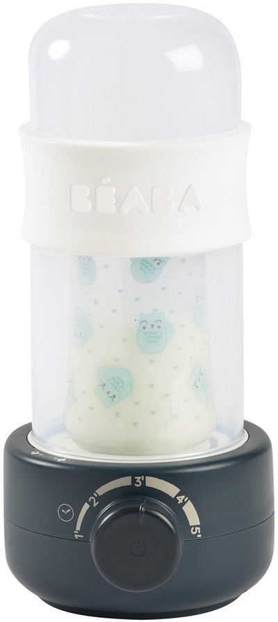 Béaba baby milk second flessenwarmer - compacte flesverwarmer en sterilisator voor onderweg - fles opgewarmd in 2 minuten en babyvoeding in 5 - precieze tijdschakelaar - geïsoleerde zone tegen brandwonden - blauw