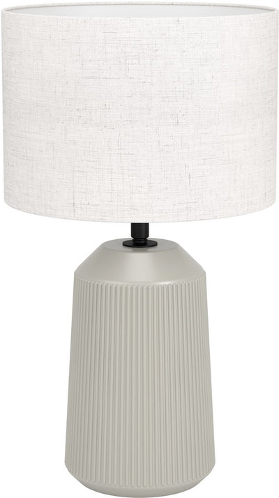 Eglo capalbio tafellamp - e27 - 41 cm - zandkleur wit - keramiek
