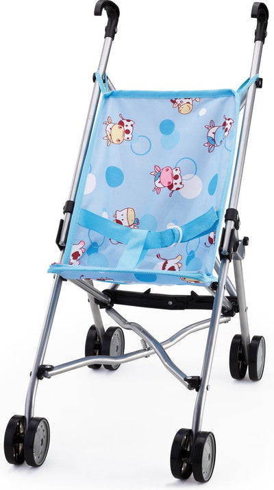 Bayer design - poppenbuggy - blauw met koeien