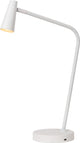 Lucide stirling - oplaadbare bureaulamp - accu batterij - led 3 stepdim - 1x3w 2700k - wit
