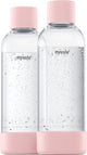 Mysoda - set van 2 herbruikbare flessen van 1 liter - light pink - geschikt voor apparaten