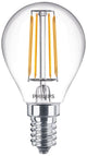 Philips led philips - master value ledluster e14 kogel filament helder 3.4w 470lm - 927 zeer warm wit | beste kleurweergave - dimbaar - vervangt 40w