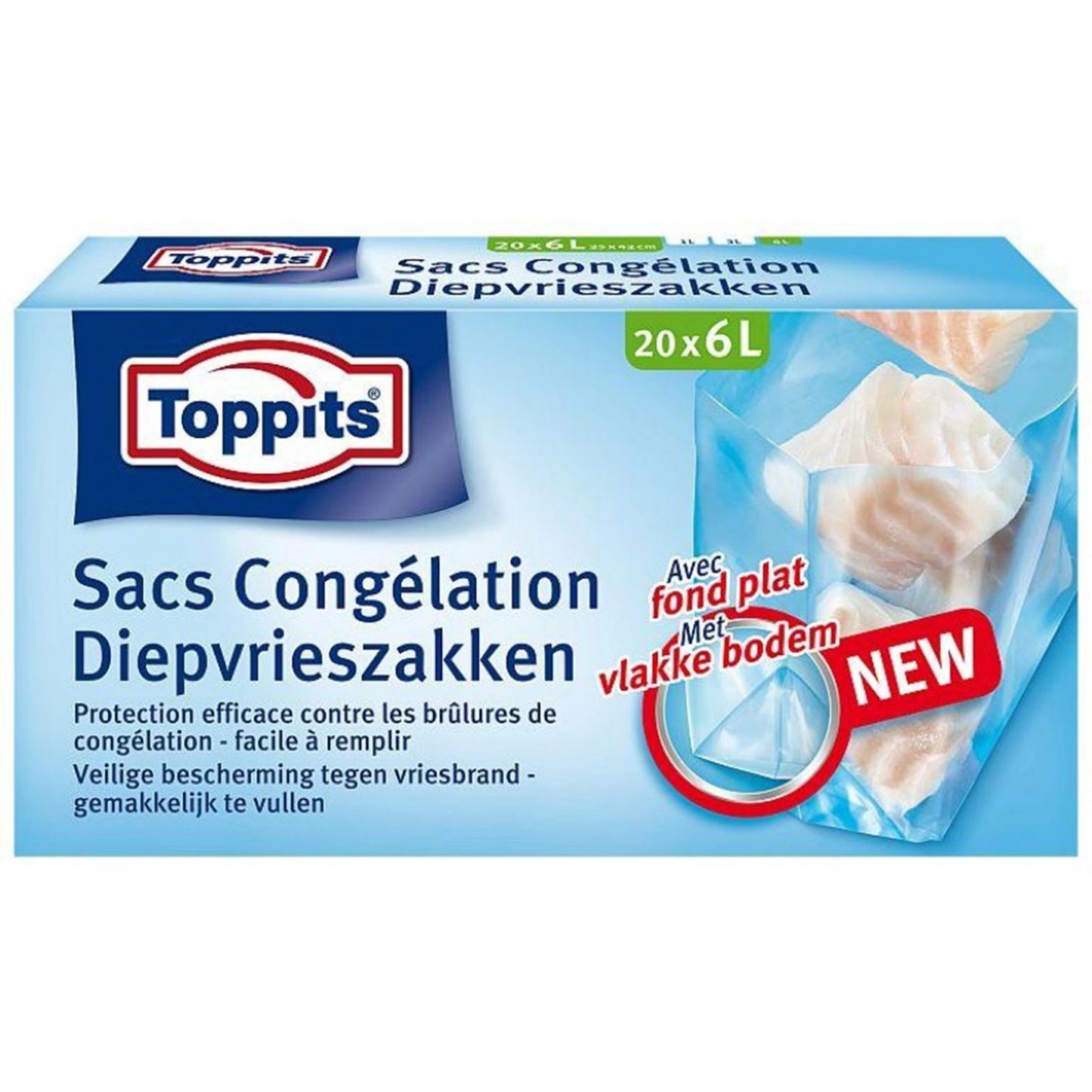 Melitta toppits diepvrieszakjes 6ltr 20 stuks
