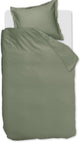 Ambiante satin uni dekbedovertrek - eenpersoons - 140x200 220 - groen