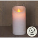 Anna's collection led rustiek stompkaars wax bewegende vlam op 3xaaa batterij met timer 7,5x15cm wit