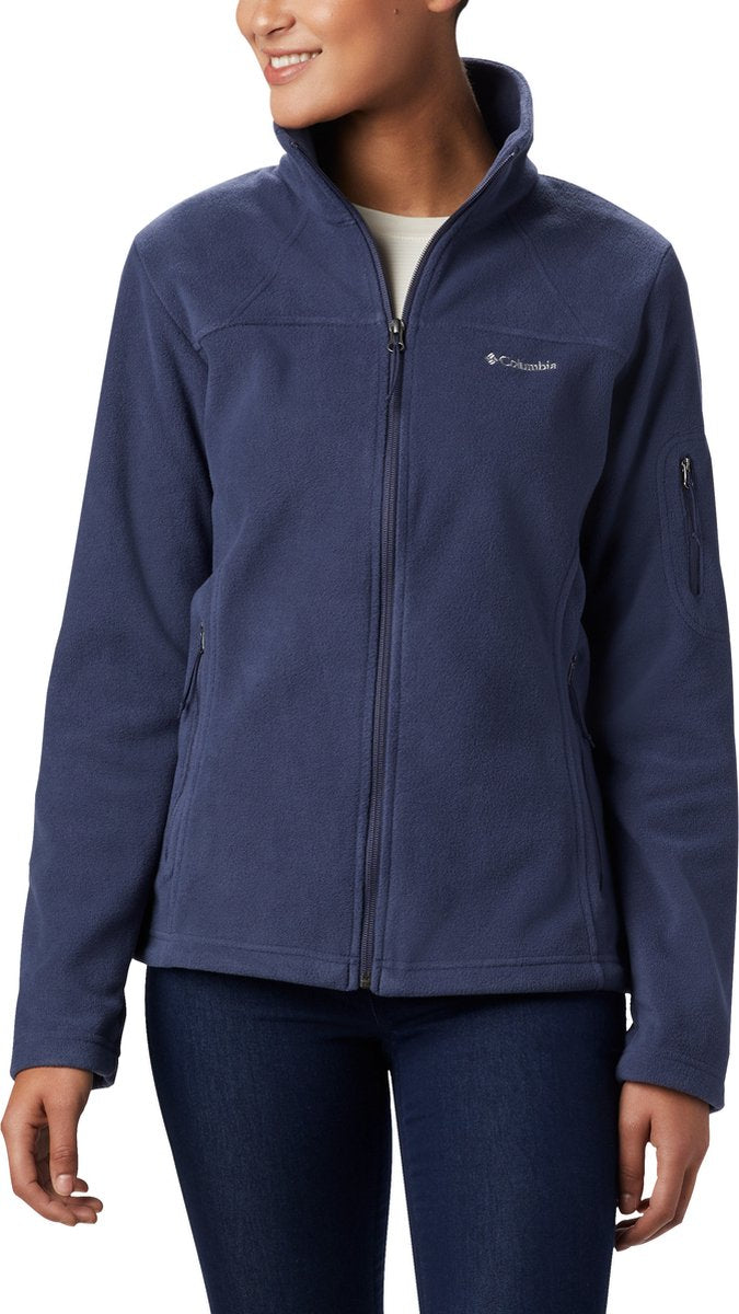 Columbia fast trek ii fleece vest dames volwassenen - sluiting en zakken met rits - outdoorvest - blauw - maat xl