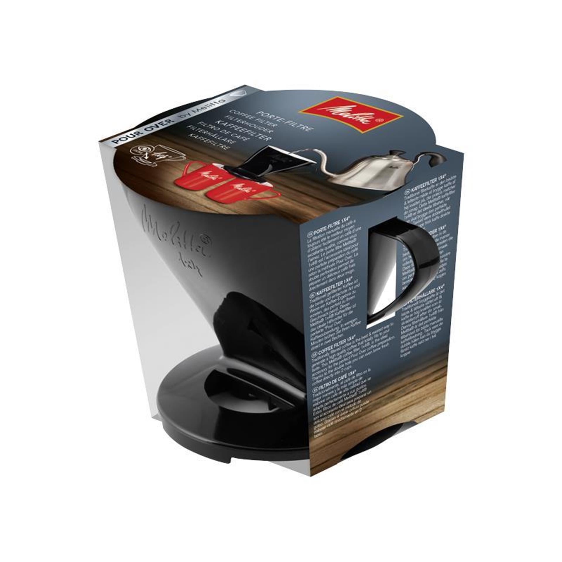 Melitta opzetfilter zwart 1x4 van kunststof