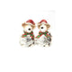 Mansion atmosphere beeld muis met kerstmuts 7x5,5x10,5cm