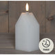 Anna's collection led kaars wax huisje 3d vlam op 2xaa batterij met timer 5x6x15cm wit