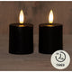 Anna's collection led kaarsen 3d vlam op batterij met timer ø4,5xh8cm zwart 2 stuks